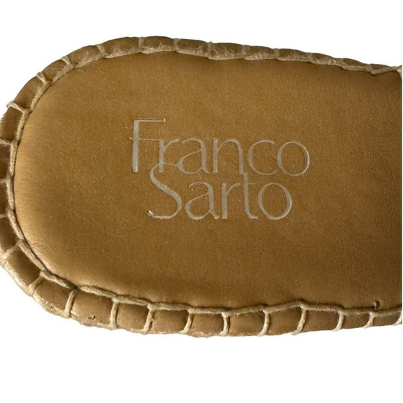 Franco Sarto Torres Suede Platform Wedge Sandals Slingback Taupe Size 11 - Picture 5 of 7